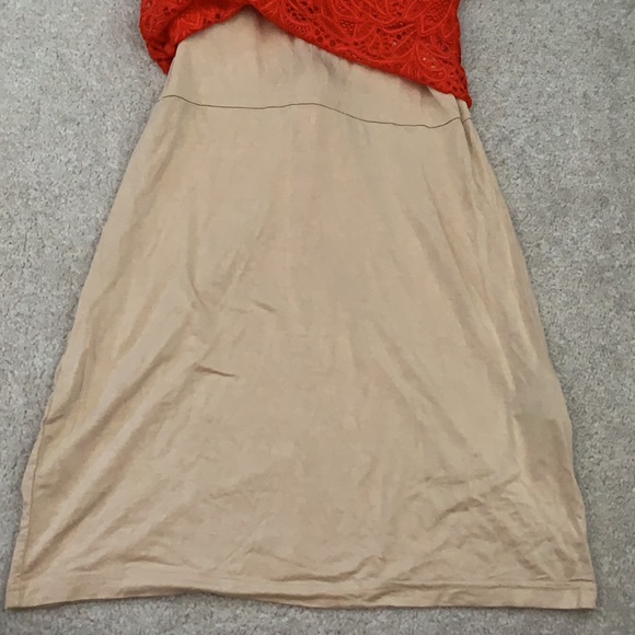 Red Orange Tank Bodycon Dress - Picture 4 of 5